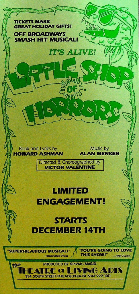 Little Shop of Horrors 1988 Ad Sheet Flyer Philadelphia0