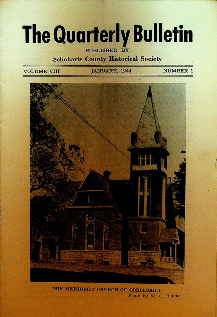 Schoharie County Historical Society Bulletin NY January 1944 Cobleskill Church0