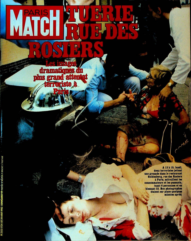Paris Match August 20 1982 Rue des Rosiers Tragedy Brigitte Bardot
