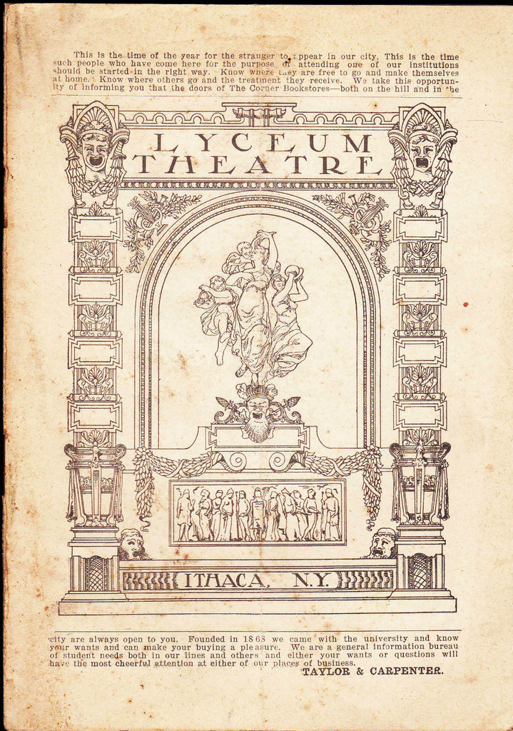 Mme Schumann-Heink Lyceum Theatre Ithaca NY Program  October 8 19070
