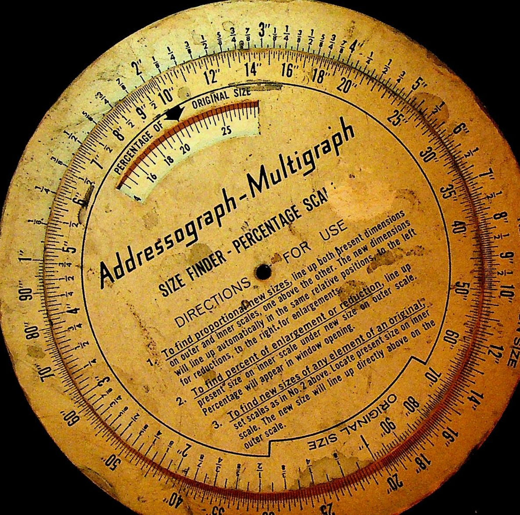 Addressograph Multigraph Size Finder0