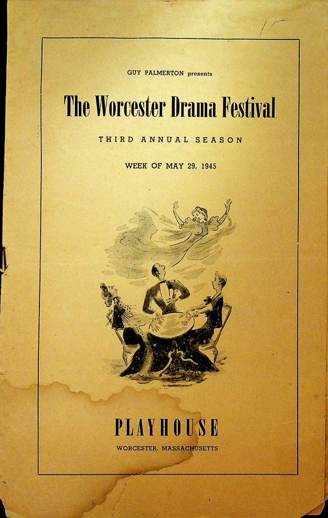 Blithe Spirit Playbill Worcester Drama Festival May 29 1945 Minette King0