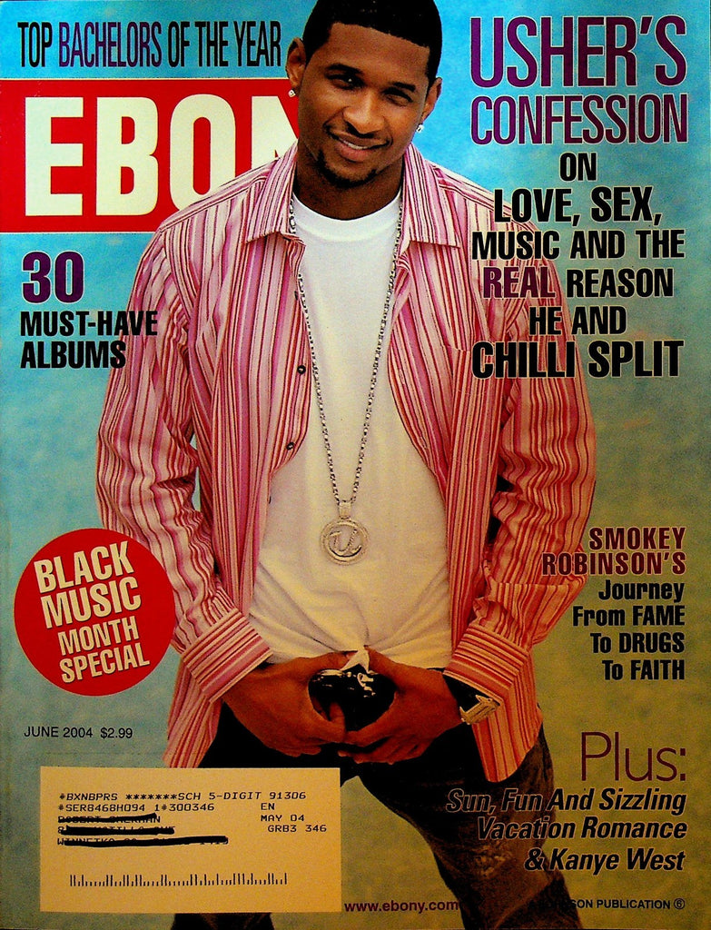 Ebony Magazine June 2004 Usher Smokey Robinson Kanye West0
