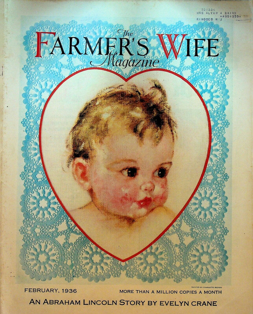 The Farmer's Wife Magazine February 1936 Charlotte Becker Abraham Lincoln