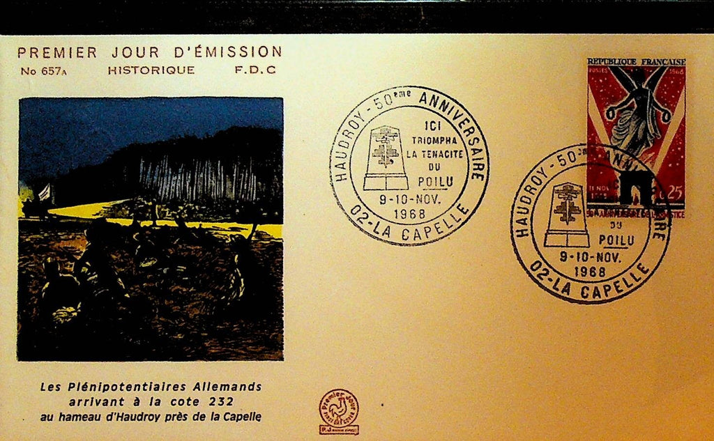 Armistice 1918 World War I France First Day Cover November 19680