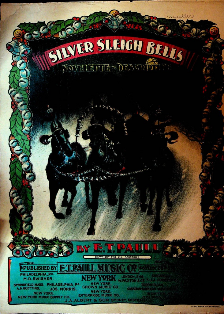 Silver Sleigh Bells Sheet Music ET Paull 1906