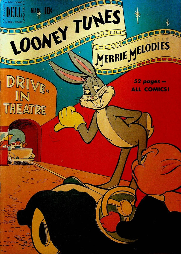 Looney Tunes 113 Dell Comics 1951 Drive In Theatre Hitchhike Bugs Bunny