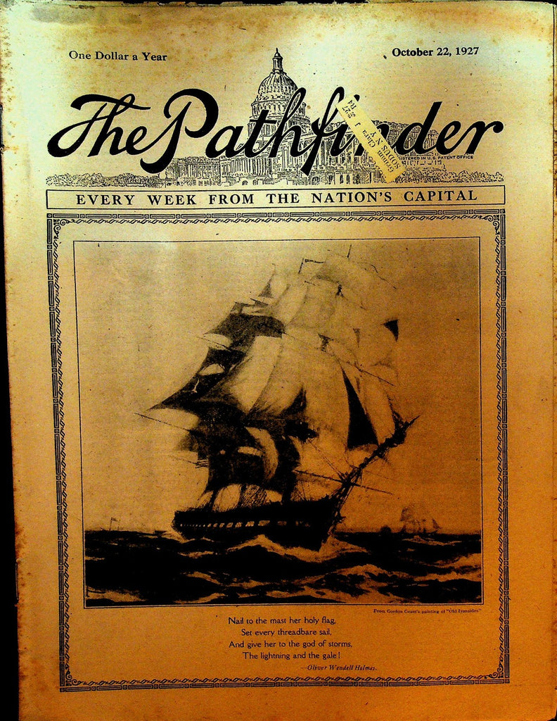Pathfinder Magazine October 22 1927 USS Constitution James Phelan Babe Ruth0