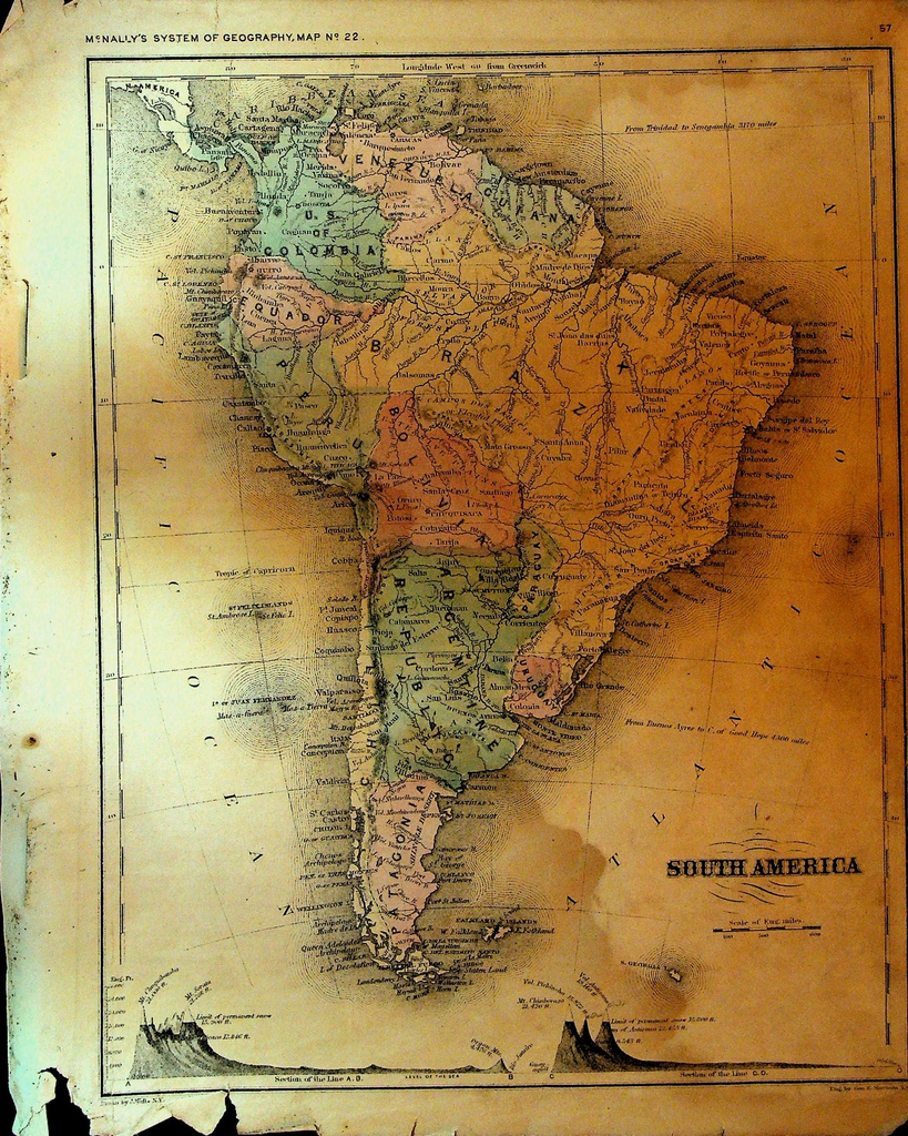 McNally's System of Geography 1860s Map 22 South America0