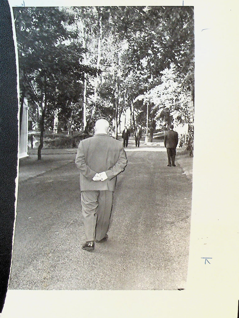 Nikita Khrushchev Wire Photo 1960 Walk Kesaranta House Helsinki Finland0