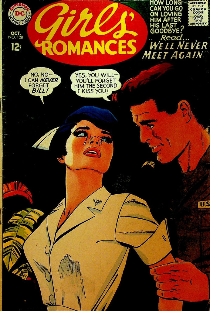 Girls' Romances 128 DC Comics 1967 Solider Nurse We'll Never Meet Again0