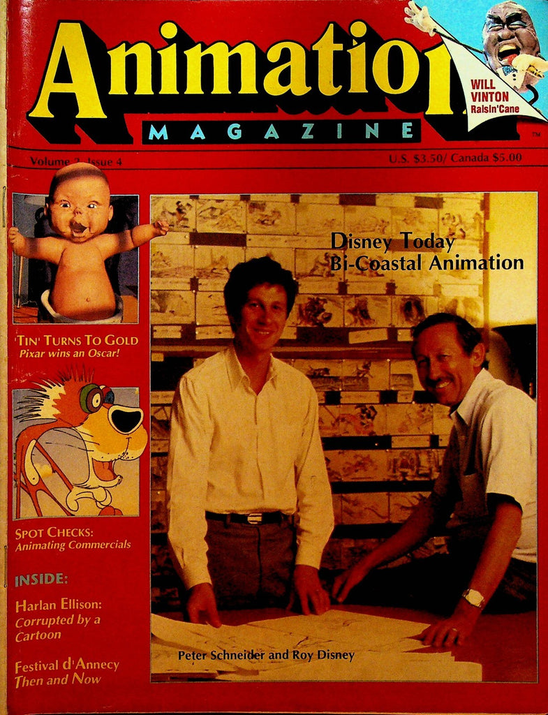 Animation Magazine Spring 1989 Roy Disney Harlan Ellison California Raisins0