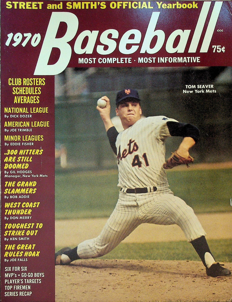 Street & Smith's Official Baseball Yearbook 1970 Tom Seaver Gil Hodges0