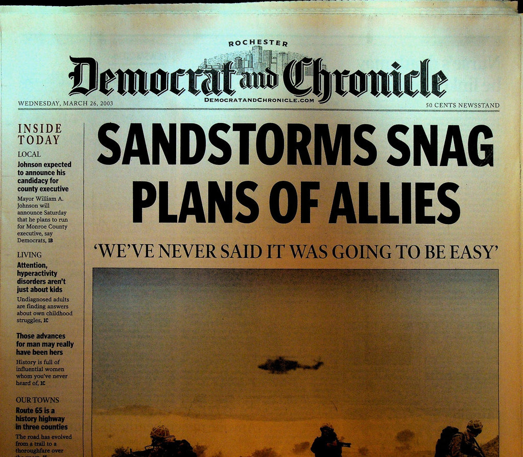 Rochester Democrat & Chronicle March 26 2003 Iraq War Sandstorms0
