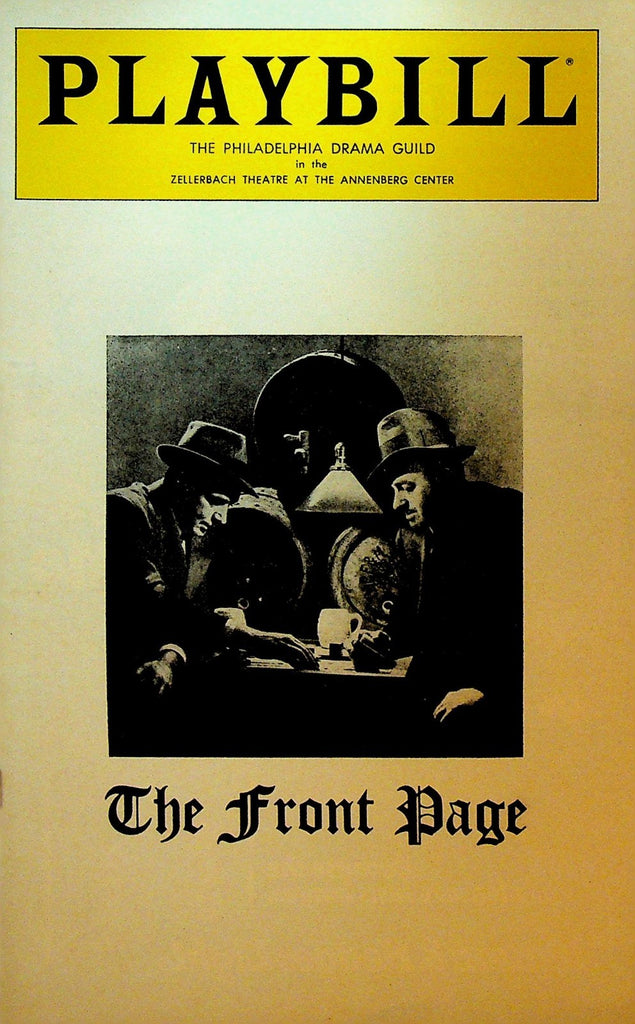 The Front Page Playbill March 1981 Philadelphia Drama Guild Tom McCarthy0