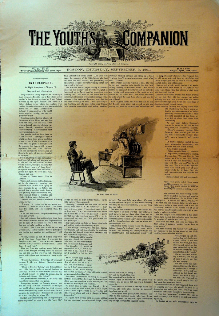 The Youth's Companion September 3 1891 Owls Adventures With Cannibals0