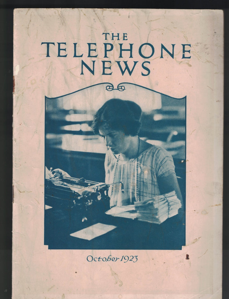 Telephone News October 1923 Bell Telephone of Pennsylvania Halloween0
