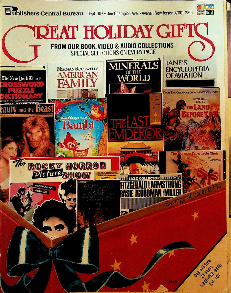 Publishers Central Bureau Great Holiday Gifts Catalog 1989 Books Movies0