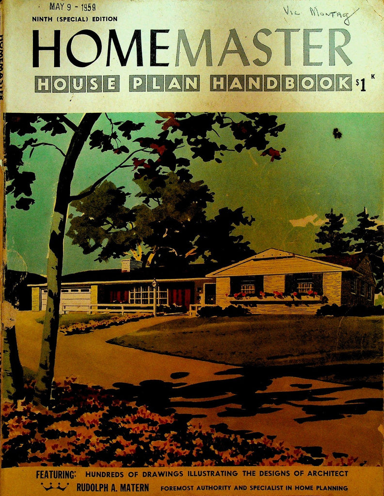 Homemaster House Plan Handbook 1959 Rudolph A Matern Architect0