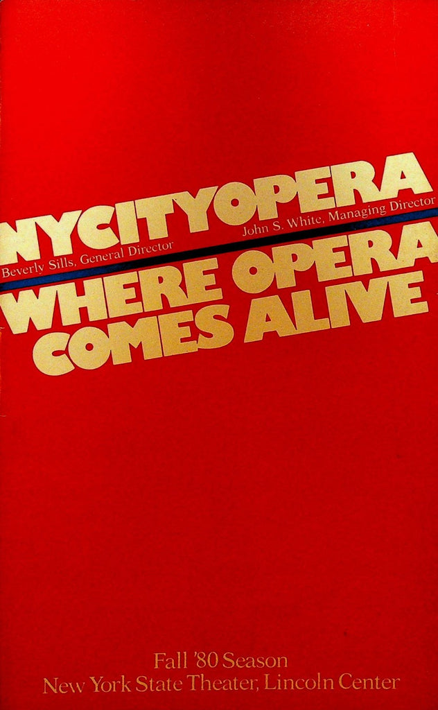 Giulio Cesare New York City Opera Playbill November 4 1980 Robert Hale0