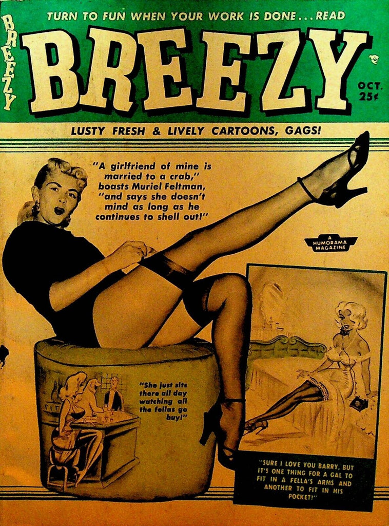 Breezy Magazine Pin Up Humor October 1956 Bill Ward Robert Q Sale