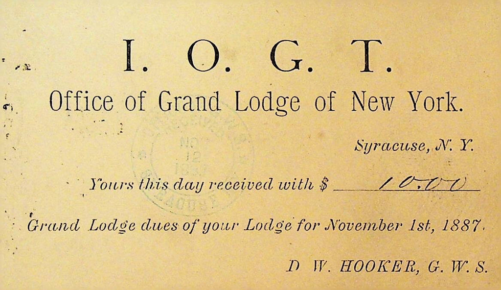 International Organization of Good Templars IOGT 1887 Advertising Postal Card0