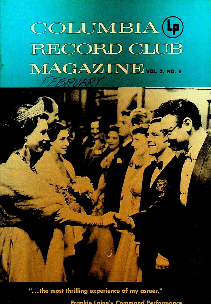 Columbia House Record Club Magazine 1956 Vol 2 #6 Frankie Laine Queen Elizabeth0