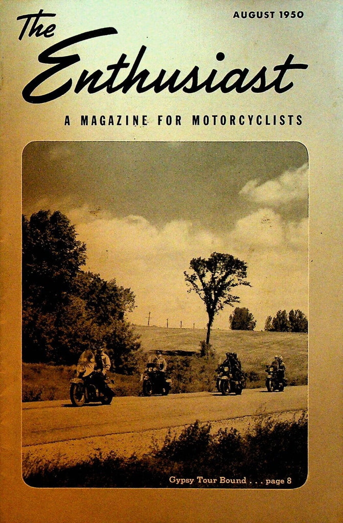 Harley Davidson Enthusiast Magazine Motorcycles August 1950 Bill Miller