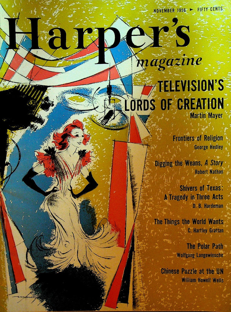 Harper's Magazine November 1956 China Robert Nathan Allan Shivers0