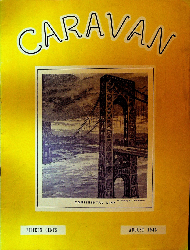Caravan Magazine August 1945 Babe Ruth Ty Cobb Joseph Earl Schrack0