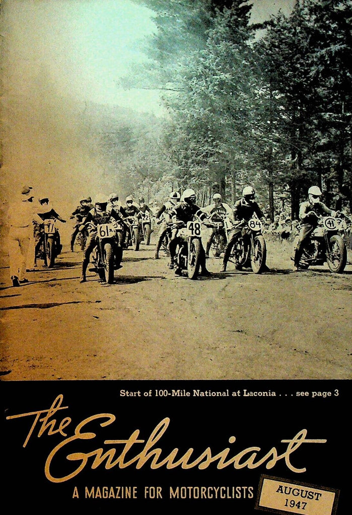Harley Davidson Enthusiast Magazine Motorcycles August 1947 Alli Quattrocchi