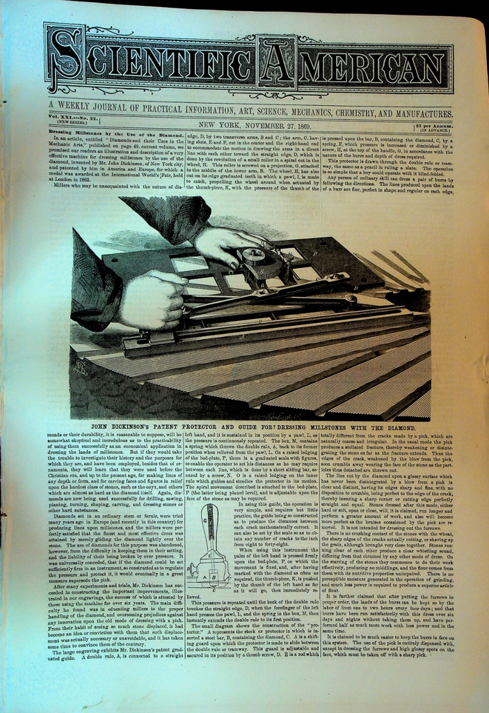 Scientific American November 27 1869 Cardiff Giant Suez Canal John Dickinson0