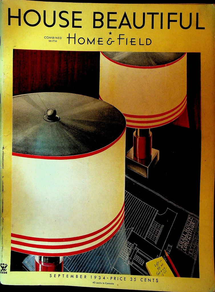 House Beautiful Magazine September 1934 Art Deco Leon Carroll Sinclair Lewis