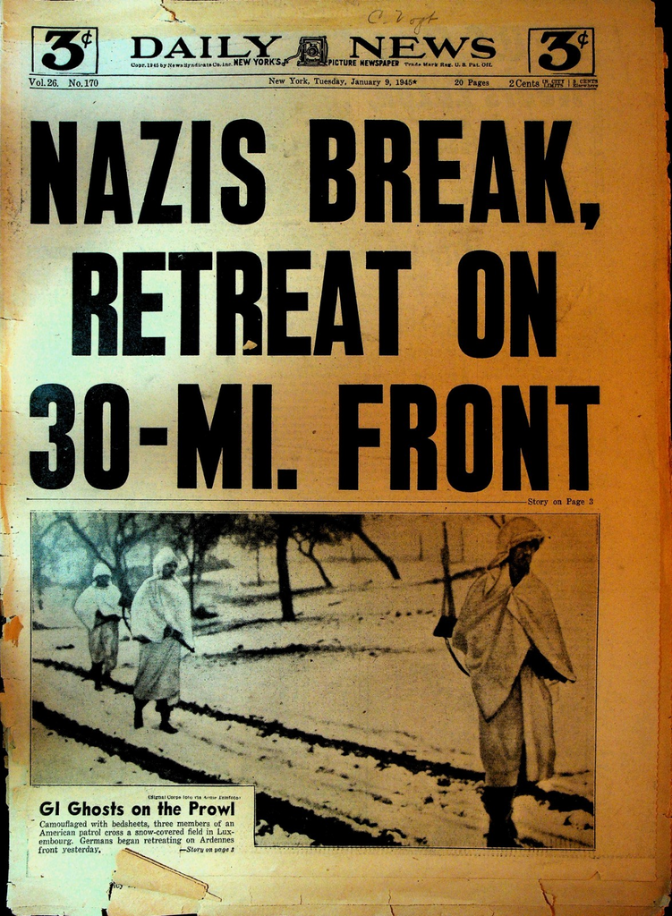 New York Daily News January 9 1945 WWII Hats Off to Ice Skating Branch Rickey0