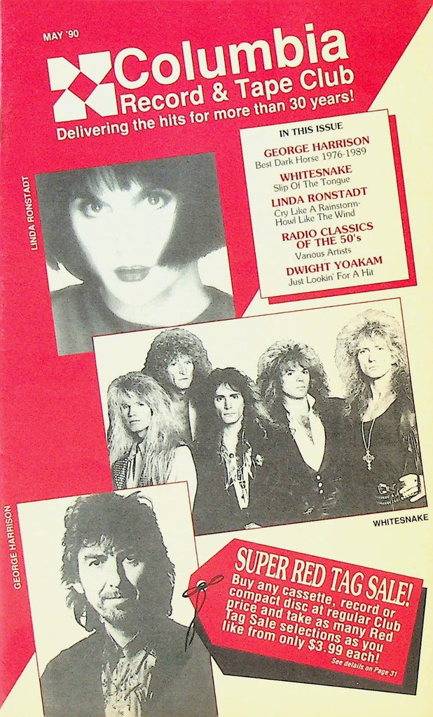 Columbia Record & Tape Club Catalog May 1990 Whitesnake George Harrison0