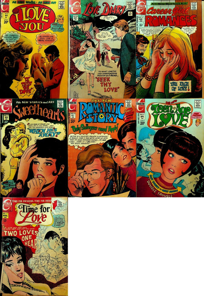 Charlton Romance Comics Lot of 7 Bronze Age Career Girl Romances0