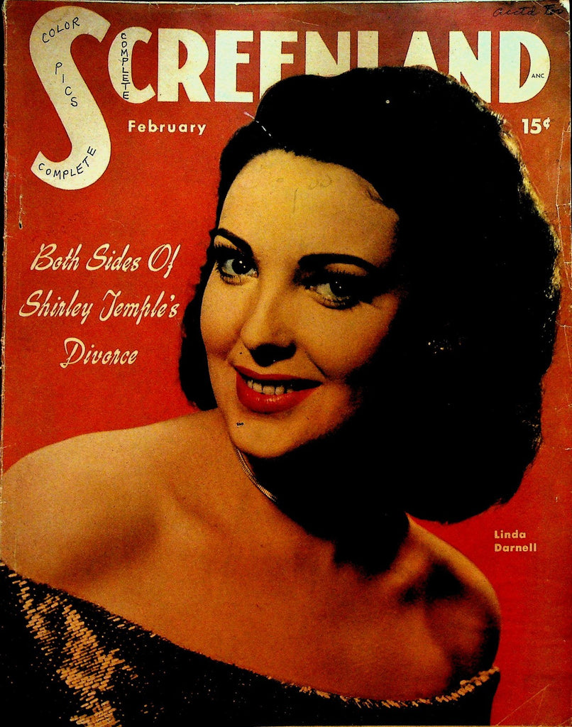 Screenland Magazine February 1950 Linda Darnell Clark Gable Shirley Temple0
