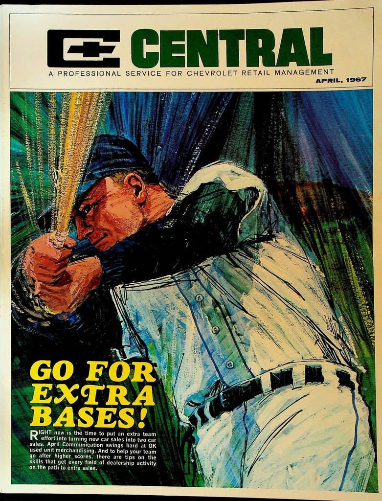 Chevrolet Central Magazine April 1967 Ty Cobb Zippo Lighters
