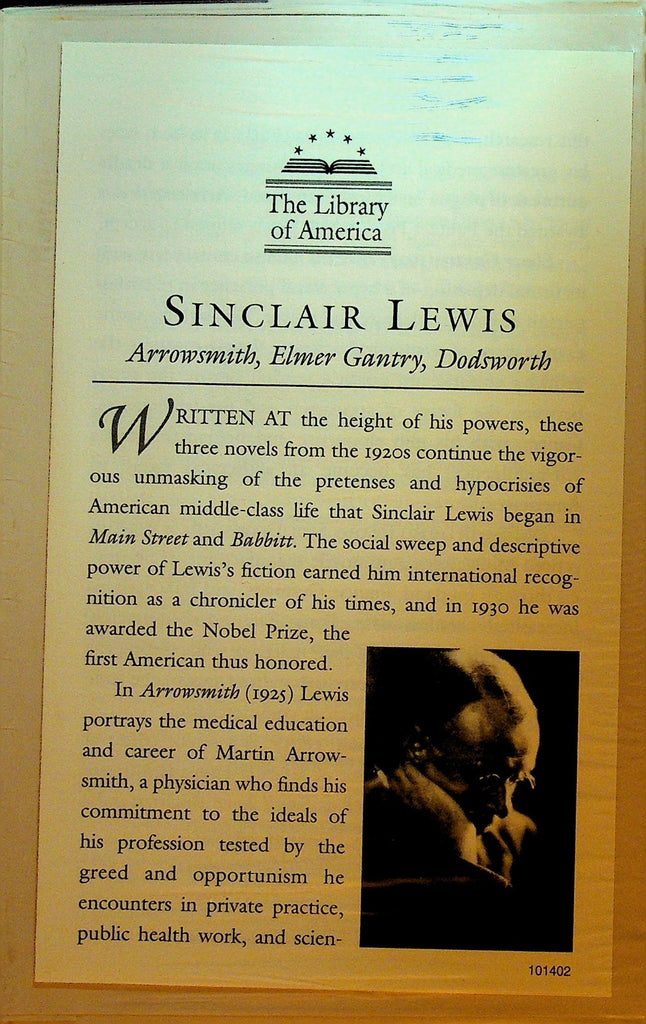 Sinclair Lewis Arrowsmith Elmer Gantry Dodsworth Library of America Sealed Book0