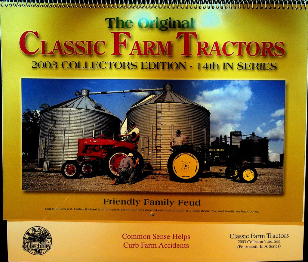 Original Classic Farm Tractors 2003 Calendar John Deere Farmall Oliver0