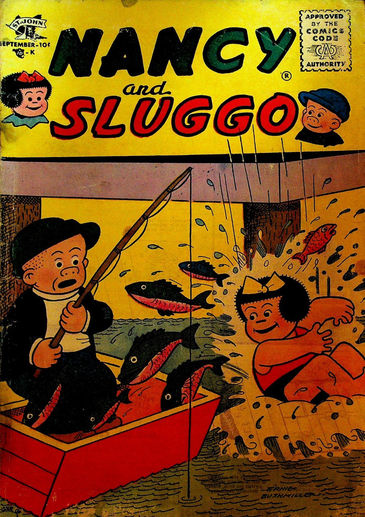 Nancy and Sluggo 136 St John 1956 Fishing Diving Into Lake0
