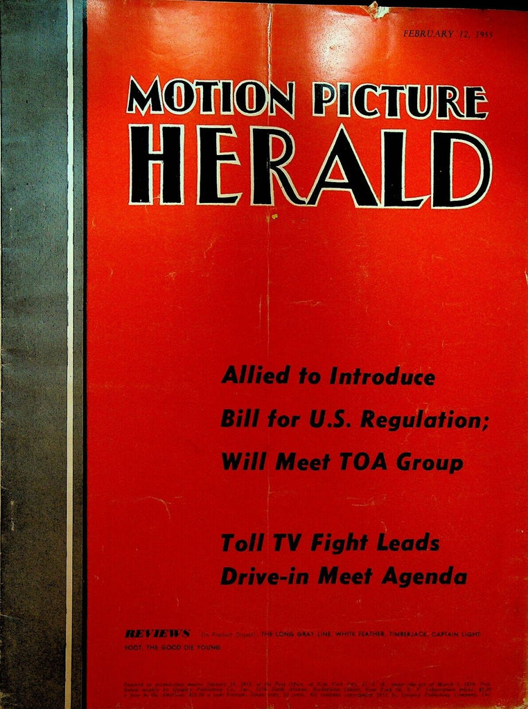 Motion Picture Herald February 12 1955 Gina Lollobrigida Jane Russell