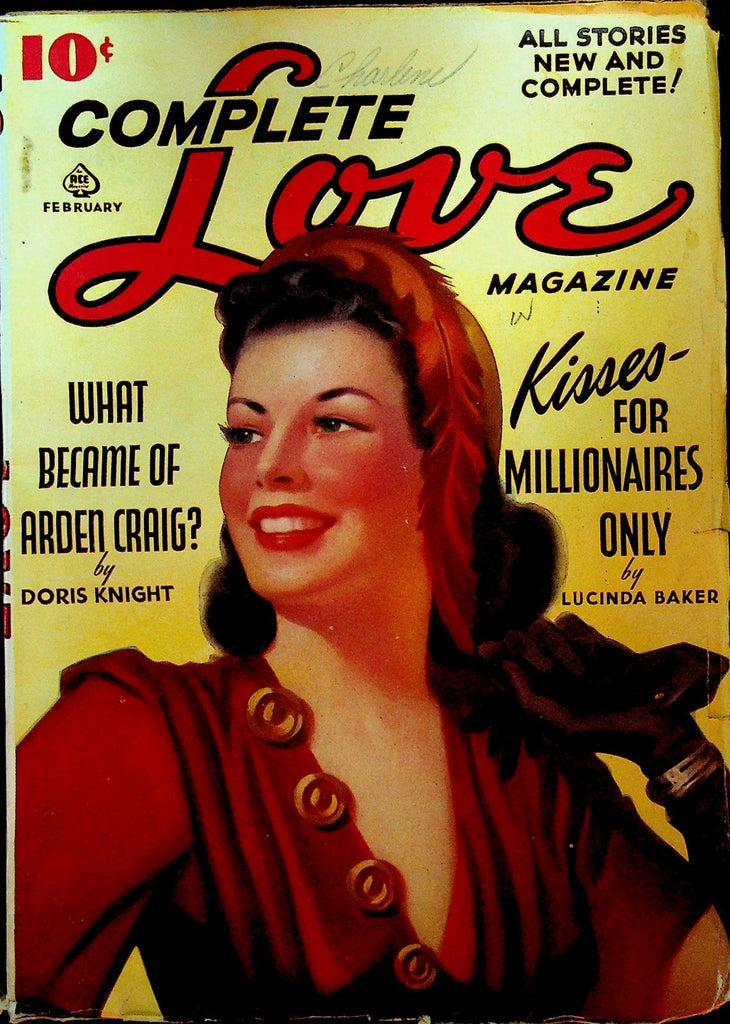 Complete Love Pulp February 1941 Lucinda Baker Doris Knight Frances Lake0