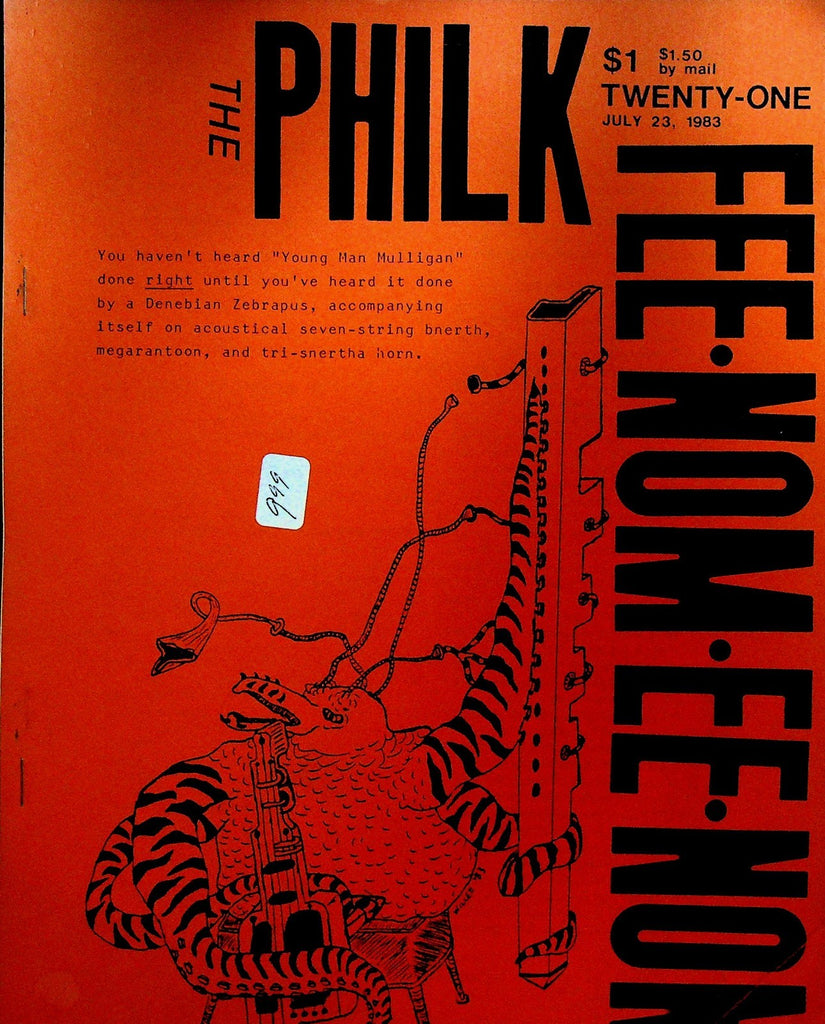 The Philk Fee-Nom-Ee-Non Filk Music Fanzine Science Fiction 21 July 23 19830