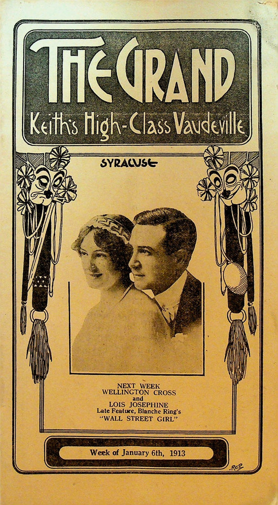 Grand Keith's Vaudeville Program January 6 1913 John Higgins Irene Bercseny0