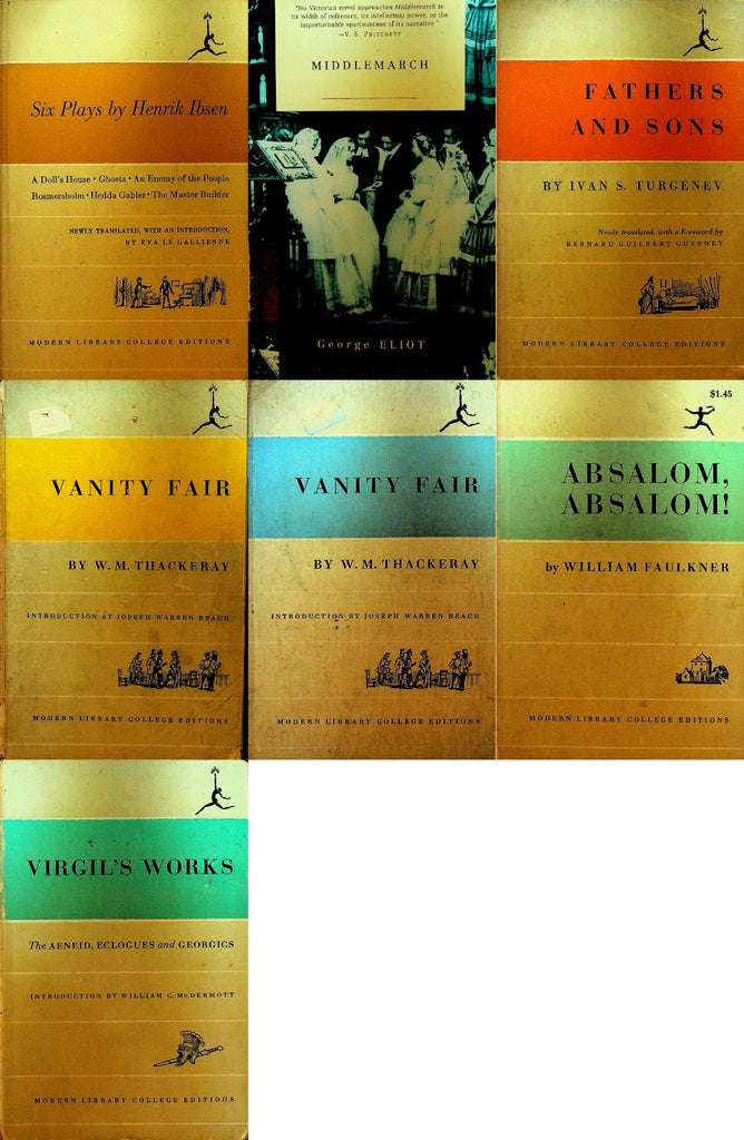Modern Library Softcover Lot of 7 William Faulkner Henrik Ibsen Thackeray0