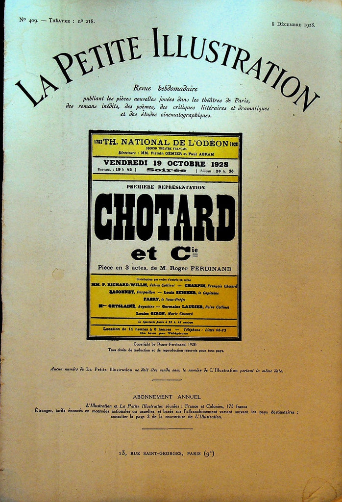 La Petite Illustration December 8 1928 Chotard et Cie Fernand Charpin0