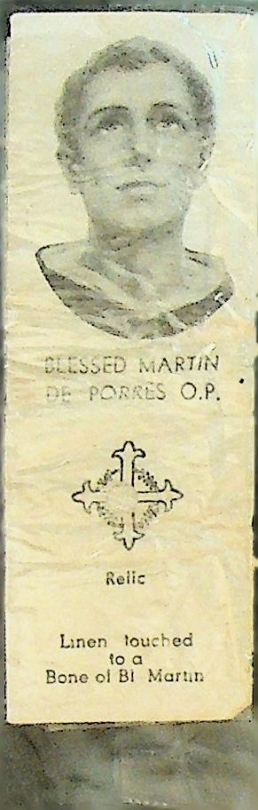 Blessed Martin de Porres OP Relic Card0
