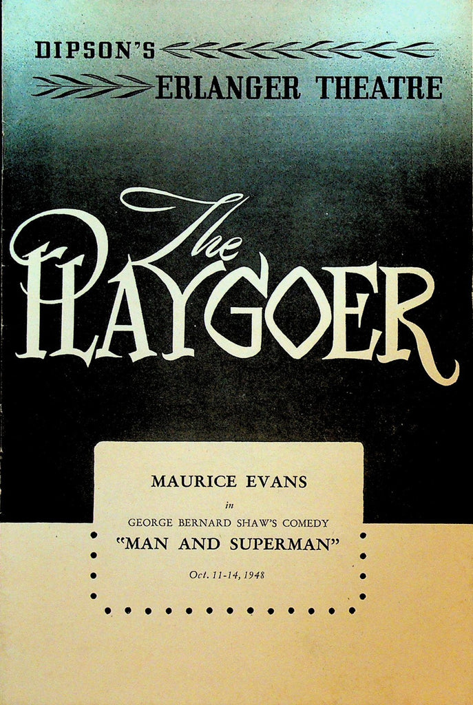 Man and Superman Playgoer October 11 1948 Maurice Evans Nan McFarland0
