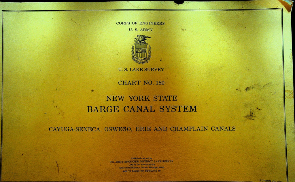 New York State Barge Canal System Chart Book 180 Erie Champlain Oswego Cayuga0